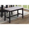 TiramisuBest 39" Velvet Upholstered Bed & Entryway Bench - Steel Legs for Multi-Room Use, Gray - 3 of 4