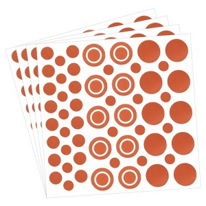 Unique Bargains PVC Peel Round Polka Dots Bedroom Classroom Wall Stickers 4 Pcs - 1 of 4