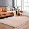 Hauteloom Faina Solid Beige Shag Washable Area Rug - 4 of 4