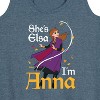 Women's - Frozen 2 - She's Elsa, I'm Anna Graphic Racerback Tank - 2 of 4
