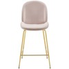 Modway Scoop Gold Stainless Steel Leg Performance Velvet Counter Stool Pink - 4 of 4