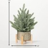 Artificial Evergreen Tree In Raised Pot Green 17"H - 4 of 4