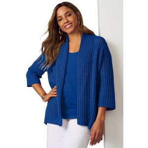 Jessica London Crochet Cardigan - 1 of 2