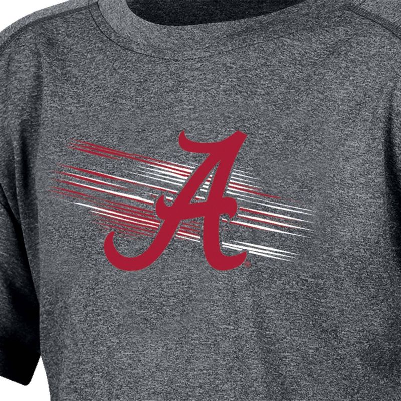 NCAA Alabama Crimson Tide Boys&#39; Gray Poly T-Shirt, 3 of 4
