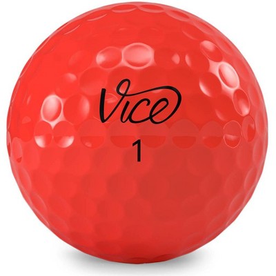 Vice Pro Plus Golf Balls Neon Red Target
