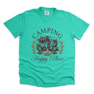 Simply Sage Market Camping Happy Place Garment Dyed Tee - 1 of 4
