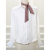 Allegra K Women Polka Dot Heart Print Stripes Skinny Double-Sided Neckerchief - 2 of 4