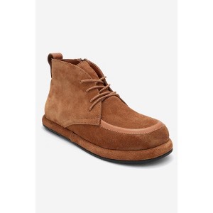 Martas - Cognac Suede Leather Zip Boot (Women) cognac suede 9 Forever & Always Shoes US - 1 of 4