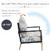 CAVINAS Retro  Armchair for Living Room,Upholstered Velvet Accent Chair with Gold Legs&Rubbewood Frame,Wide Lounge Chair,Sofa Chair with Back - 3 of 4