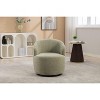 Swivel Accent Chair, Round Rotating Base, Ergonomic Backrest, 360 ° Rotating Upholstered Living Room Chair - 3 of 4