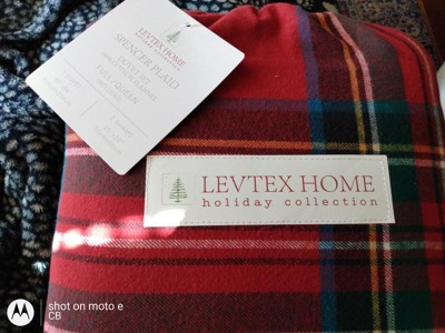 Levtex Home - Spencer Plaid Furniture Cover (Small) - 103in x 76in - Seat  Up To 45in Wide- Reversible - Tartan Plaid - Red, Green, White, Blue, Gold  - Cotton/Microfiber 