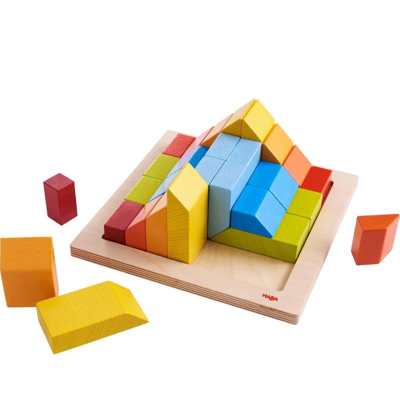 HABA 3D Arranging Game Creative Stones with 28 Wooden Blocks, 1 of 15