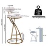 CAVINAS 28" Chic Bar Stool with Sponge Seat&Curved Legs,Set of 2,Counter Height Barstools,Upholstery Counter Stools with Backrest - 4 of 4