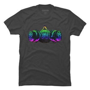 Men's Design By Humans Fluorescent Bomber Mask By Exosam T-Shirt - 1 of 4