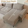 XIZZI Upholstered Sectional Sofa with Comfy Chaise Large Deep Seat, Minimalist Modular Couches Sleeper for Living Room Bedroom Apartment Lounge - 4 of 4