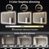 55x30 LED Bathroom Mirror with Lights,Anti-Fog,Dimmable,Backlit + Front Lit,Memory,Double LED Vanity,3 Colors,Stepless Dimming - 4 of 4
