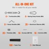 VEVOR Vinyl Coated Wire Rope Kit, 3/32 Cable Through 1/16 Diameter Stainless Steel, 7x7 Strands Construction with 189 Accessories , Black - 4 of 4