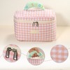 Unique Bargains Cotton Large Plaid Pattern Makeup Bags and Organizers - image 3 of 4