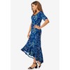 Jessica London Women's Plus Size Stretch Knit Flounce Hem Maxi Dress - 4 of 4