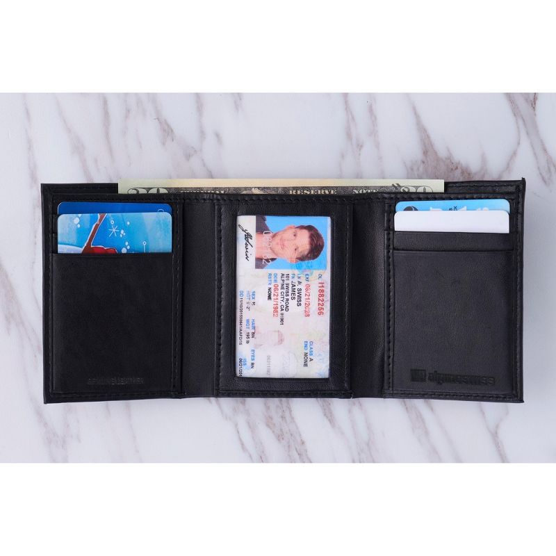 Alpine Swiss Mens Wallet Trifold Bifold Billfolds to choose from Genuine Leather Comes in Gift Bag, 5 of 10