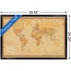 Trends International Antique World Map 2024 Framed Wall Poster Prints - 3 of 4