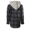 Gioberti Boy's 100% Cotton Removable Hoodie Plaid Checkered Flannel Shirt - 2 of 4
