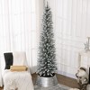 NicBex 7ft Snow Flocked Artificial Christmas Tree with 405 Branch Tips and Metal Base for Home Office - 3 of 4