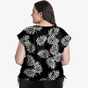 Calypsa Women's Plus Size Daphne Loose Fit UPF 50+ Swim Top - 2 of 2