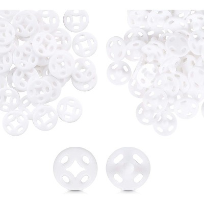 Bright Creations 500 Pack Snaps Button for Crafts and Sewing, White, 0.39"