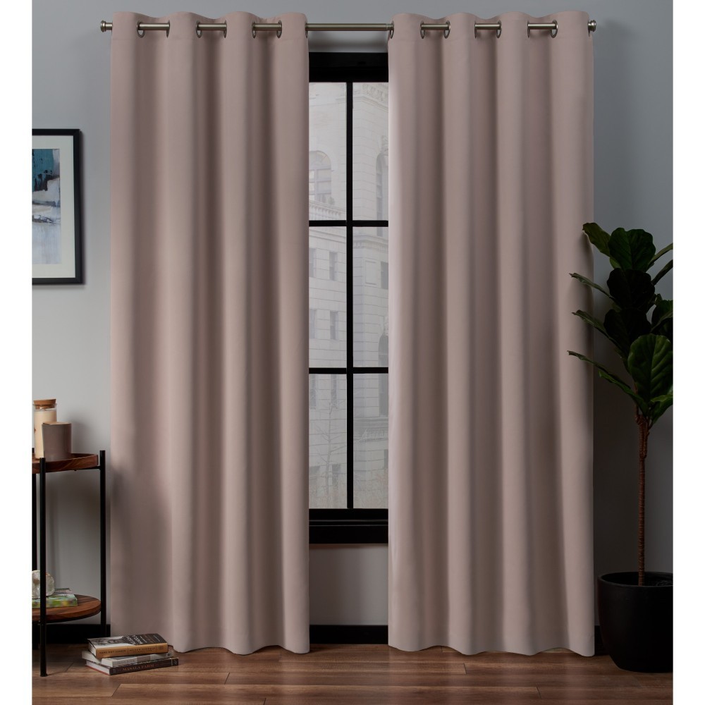 Photos - Curtains & Drapes Set of 2  Academy Total Blackout Grommet Top Curtain Panel Blush(84"x52")