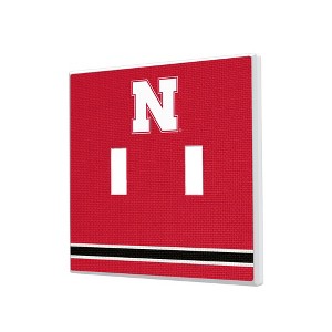 NCAA Big Ten Universities Stripe Hidden-Screw Light Switch Plate for Double Toggle - 1 of 4