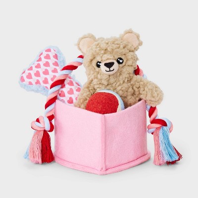 Valentines Gift Pack Dog Rope Plush Toy Set - 5pc - Boots & Barkley™