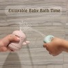 Baby water shower toys set, bath water toys, parent-child interactive toys, 4 pieces (ocean color) safe soft rubber material - 2 of 4