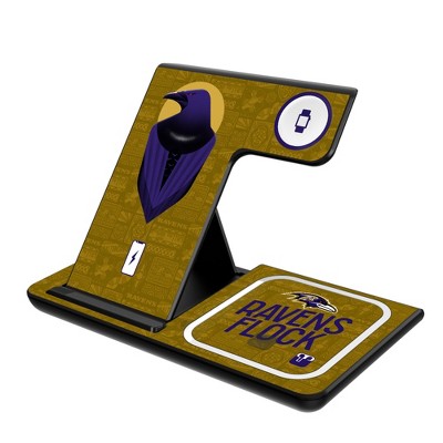Keyscaper Baltimore Ravens 2024 Edition 15-Watt 3 in 1 Charging Station