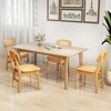 Tangkula Rattan Dining Chairs Set of 4 Kitchen Dining Chairs w/ Simulated Rattan Backrest - 4 of 4