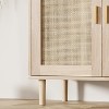 2 Set Rattan Sideboard Buffet Cabinets - 2-Door Storage with Shelf, Modern Dining Room, Living Room, Entryway - 4 of 4