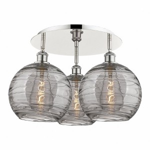 Athens Deco Swirl - 3 Light Flush Mount In Industrial Style-12.63 Inches Tall and 21.75 Inches Wide - 1 of 1