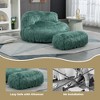 CAVINAS Faux Fur Bean Bag Chair with Ottoman,Lazy Floor Sofa Chair with High Resilience Memory Foam,Cozy Lounge Chair for Living Room - 4 of 4