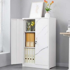 2 Door Metal Storage Cabinet with Locking Doors and Adjustable Shelf, Folding Filing Storage Cabinet, Folding Storage Locker Cabinet for Home Office - 1 of 4