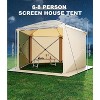 12x12Ft 5 Sided Outdoor Screen House Pop up Canopy Tent with Mosquito Netting, Portable Shelter Enclosure for Lawn, Backyard, Camping, Khaki - 2 of 4