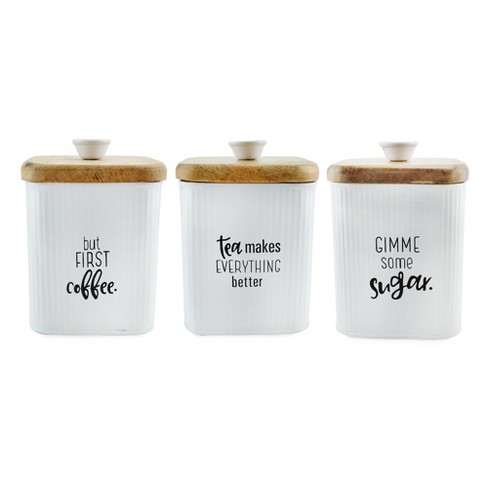 Potato Onion and Garlic kitchen food storage containers - Canister Sets -  Galvanized decor products manufacturer for home and garden