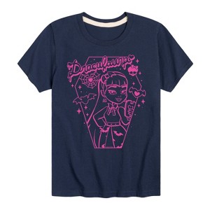 Boys' - Monster High - Draculara Pink Short Sleeve Graphic T-Shirt - 1 of 4