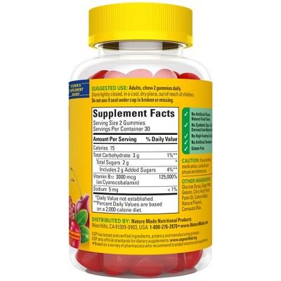 Nature Made Extra Strength B12 Gummies - 60ct : Target