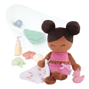 Battat 14" Plush Water Play Baby Doll & Bathtub Set - 1 of 4