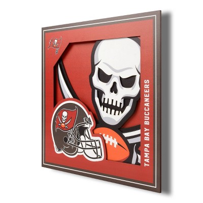 NFL Tampa Bay Buccaneers 3D Logo Series Wall Art - 12"x12"