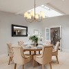 LNC Aladarimostinin 6-Light 27" Modern Large Chandelier, Polished Gold with White Fabric Shade - 2 of 4