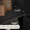 Arched Cabinet 71.65 in Modern Storage Cabinet, Farmhouse Kitchen Pantry, 5 Tier Bookshelf with Storage for Home Office - 4 of 4