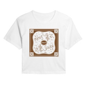Women's - Peanuts - Spike Bandana Cropped Graphic T-Shirt - 1 of 4