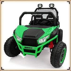 Garvee 24V 2-Seater Ride-On UTV for Kids, 400W Electric Car with Remote, LED Lights, Music, Metal Frame, Four-Wheel Suspension - 1 of 4