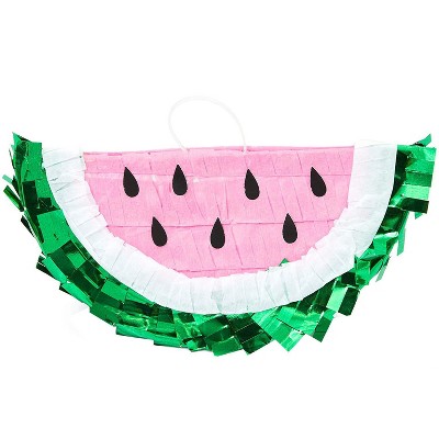 Juvale 3-Pack Mini Watermelon Slice Pinatas for Birthday Decorations Summer Holiday (6.25 x 3 in)